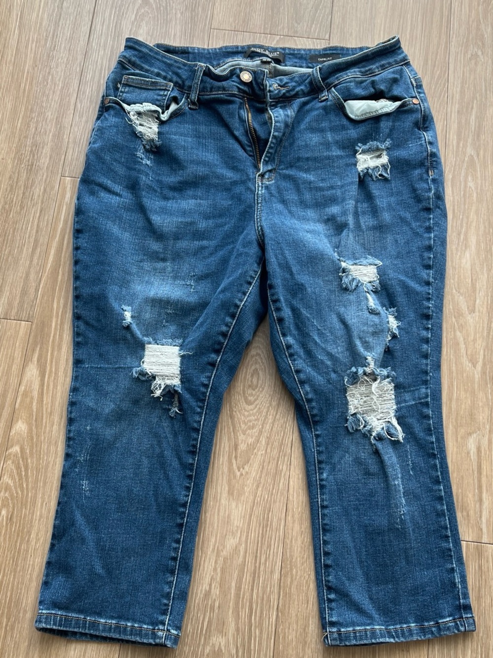 Judy Blue Ripped Capri Size 16W